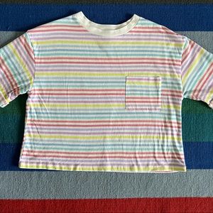 Cute Summer Striped Crop Top 🌞 Size Small • Forever 21